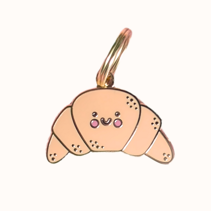 Camille Croissant Metal Pet Tag