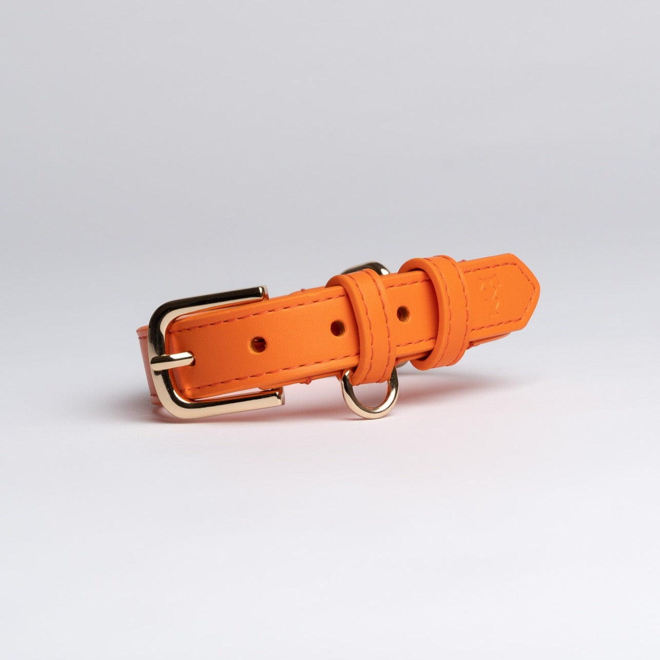 Orange leather hotsell dog collar